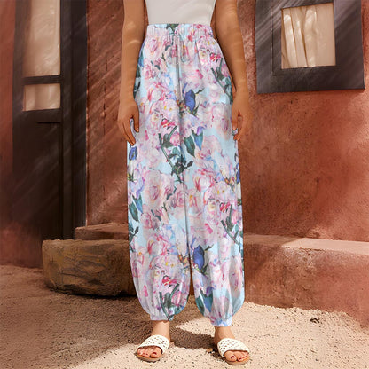 Blossom Floral Flower Pattern Print Harem Pants