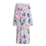 Blossom Floral Flower Pattern Print Hooded Bathrobe