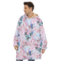 Blossom Floral Flower Pattern Print Hoodie Blanket