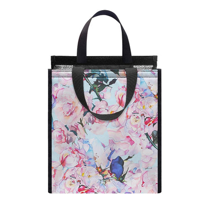 Blossom Floral Flower Pattern Print Insulated Lunch Tote