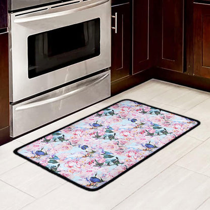 Blossom Floral Flower Pattern Print Kitchen Mat