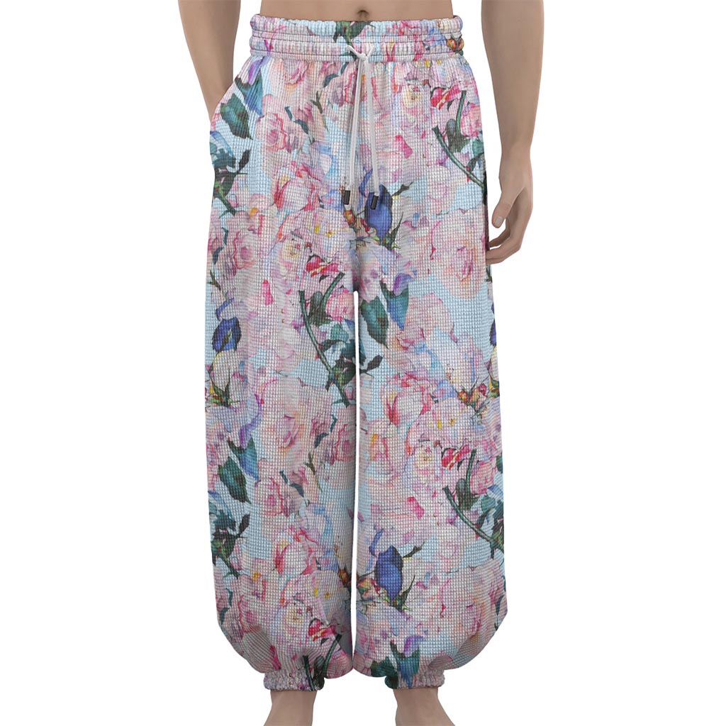Blossom Floral Flower Pattern Print Lantern Pants