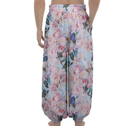 Blossom Floral Flower Pattern Print Lantern Pants