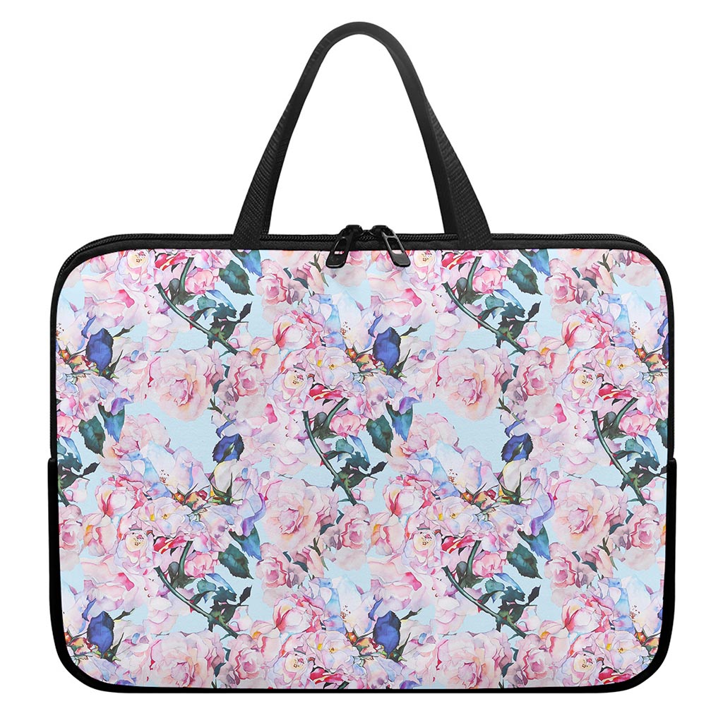 Blossom Floral Flower Pattern Print Laptop Sleeve With Handle