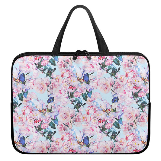 Blossom Floral Flower Pattern Print Laptop Sleeve With Handle
