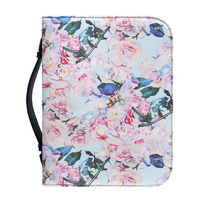 Blossom Floral Flower Pattern Print Leather Bible Cover