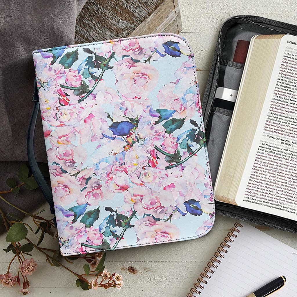 Blossom Floral Flower Pattern Print Leather Bible Cover