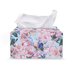 Blossom Floral Flower Pattern Print Leather Tissue Box Cover