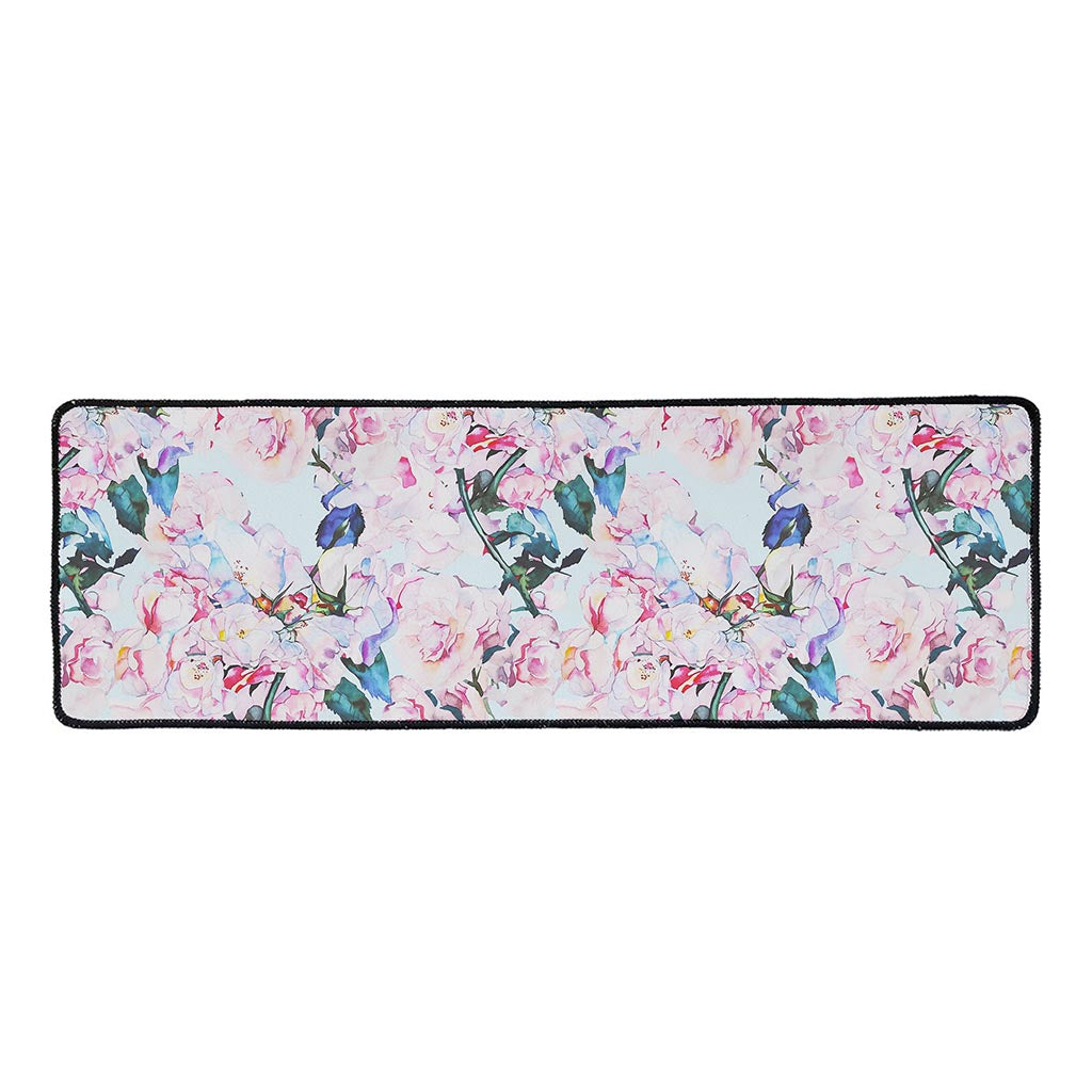 Blossom Floral Flower Pattern Print Long Kitchen Mat