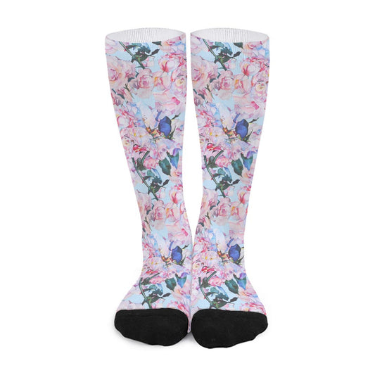 Blossom Floral Flower Pattern Print Long Socks