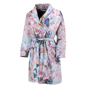 Blossom Floral Flower Pattern Print Men's Bathrobe