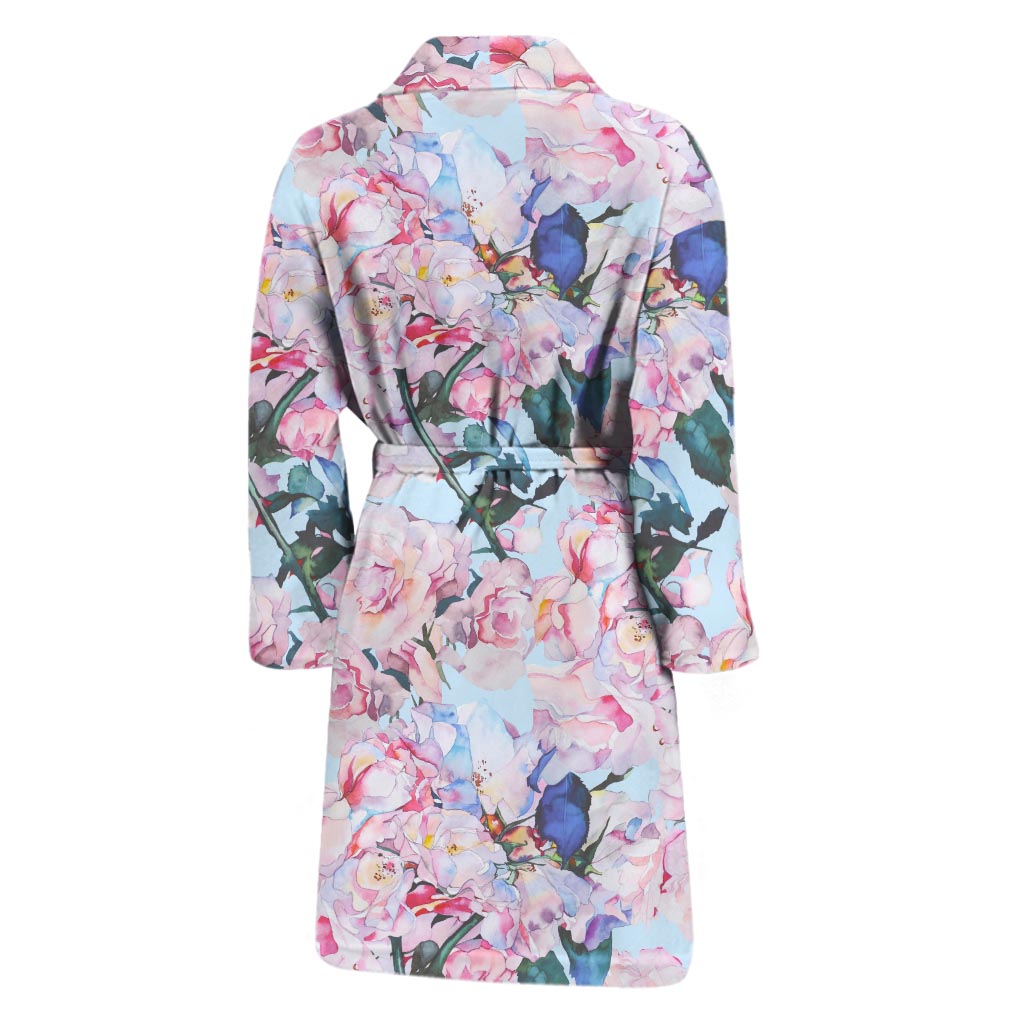 Blossom Floral Flower Pattern Print Men's Bathrobe