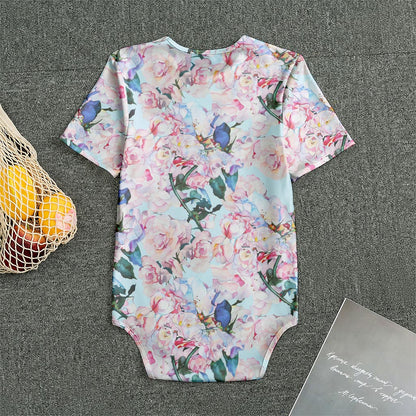 Blossom Floral Flower Pattern Print Men's Bodysuit