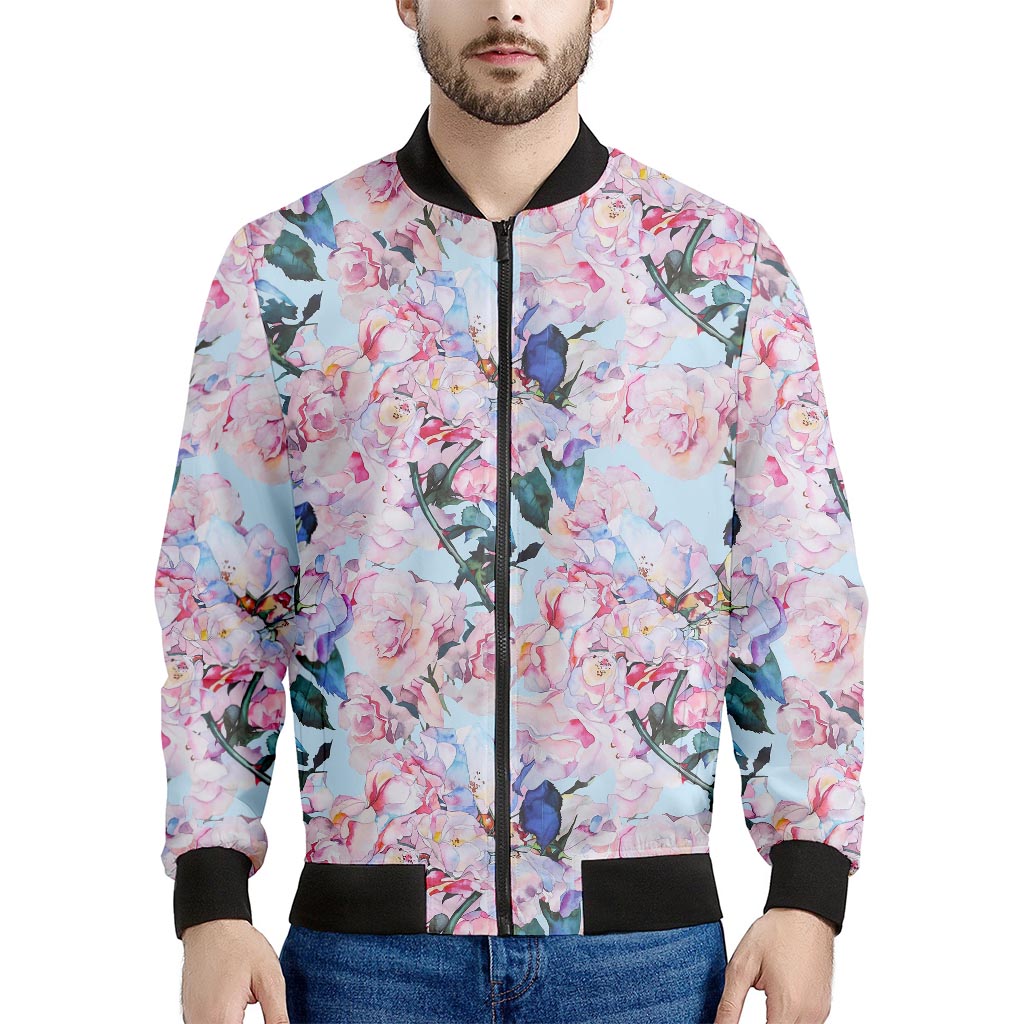 Blossom Floral Flower Pattern Print Men's Bomber Jacket