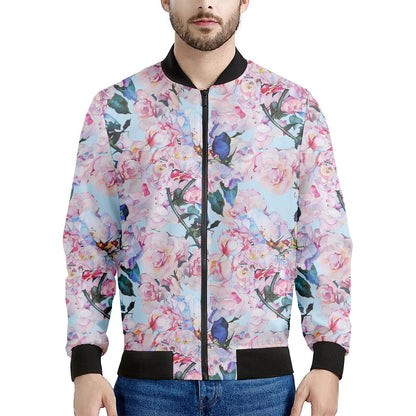 Blossom Floral Flower Pattern Print Men's Bomber Jacket