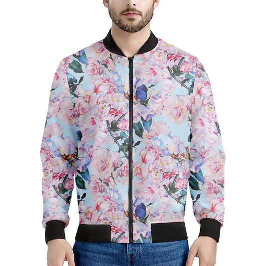 Blossom Floral Flower Pattern Print Men's Bomber Jacket