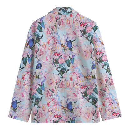 Blossom Floral Flower Pattern Print Men's Cotton Blazer