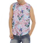 Blossom Floral Flower Pattern Print Men's Fitness Tank Top