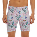 Blossom Floral Flower Pattern Print Men's Long Boxer Briefs