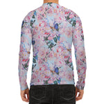 Blossom Floral Flower Pattern Print Men's Long Sleeve Rash Guard