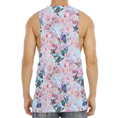Blossom Floral Flower Pattern Print Men's Muscle Tank Top