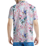 Blossom Floral Flower Pattern Print Men's Polo Shirt