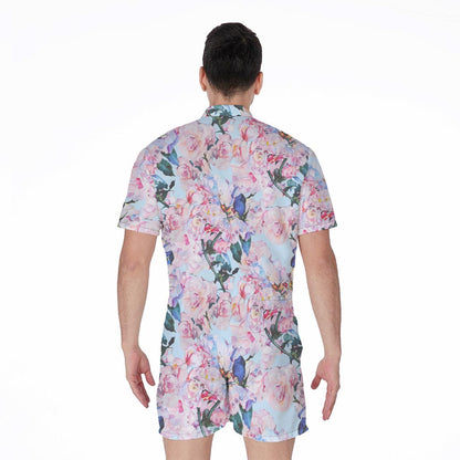 Blossom Floral Flower Pattern Print Men's Rompers