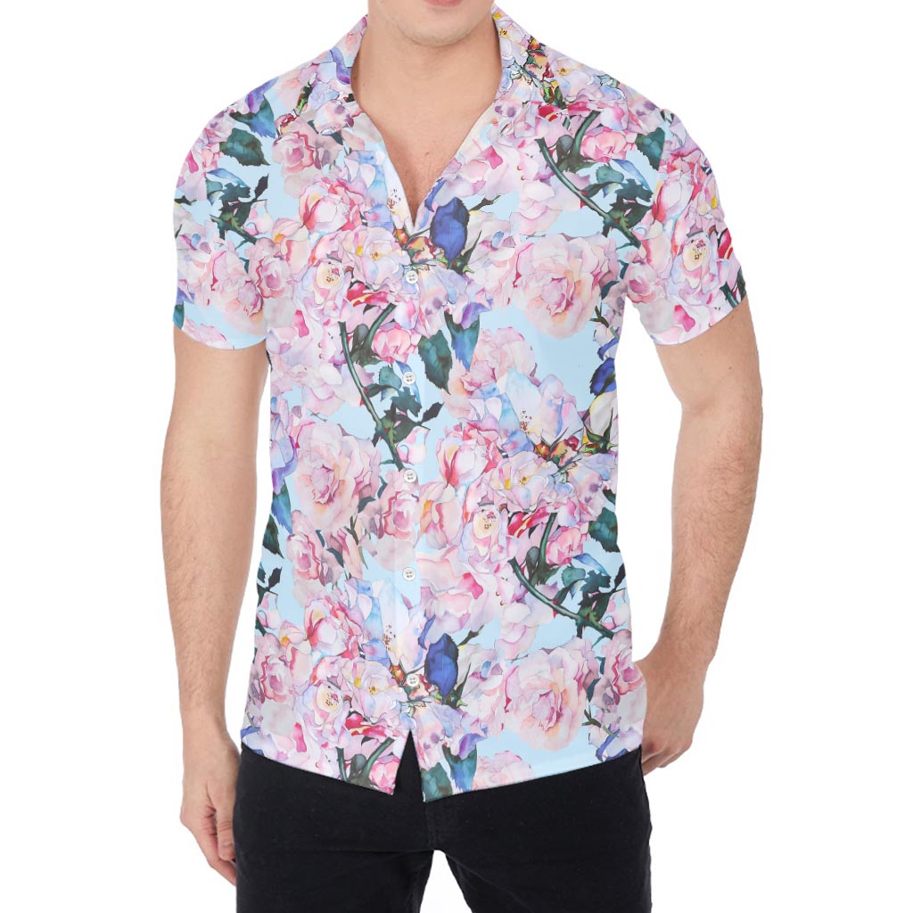 Blossom Floral Flower Pattern Print Men's Shirt