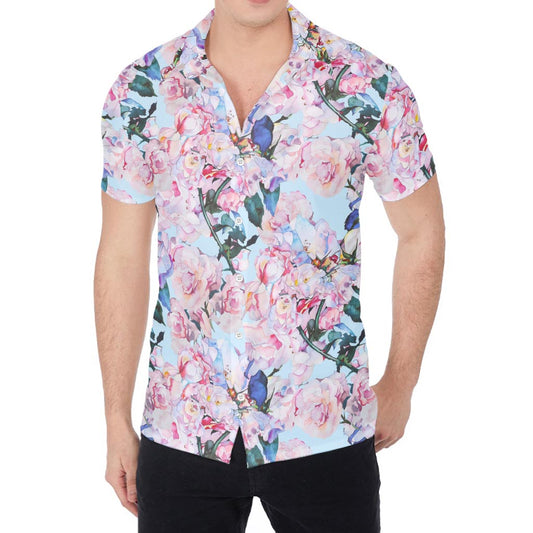 Blossom Floral Flower Pattern Print Men's Shirt