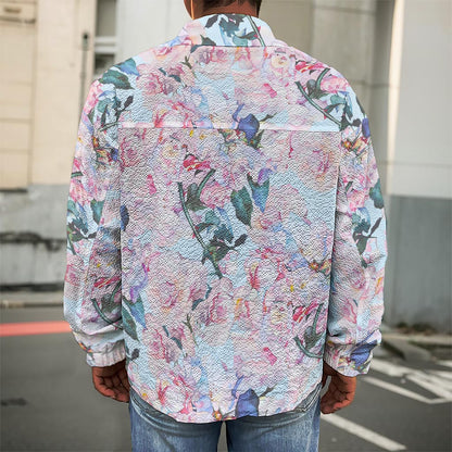 Blossom Floral Flower Pattern Print Men's Shirt Jacket