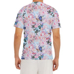 Blossom Floral Flower Pattern Print Men's Short Sleeve Rash Guard