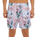 Blossom Floral Flower Pattern Print Men's Split Running Shorts