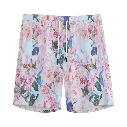 Blossom Floral Flower Pattern Print Men's Sports Shorts