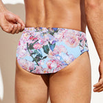 Blossom Floral Flower Pattern Print Men's Swim Briefs