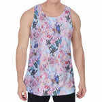 Blossom Floral Flower Pattern Print Men's Velvet Tank Top