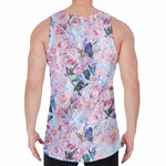 Blossom Floral Flower Pattern Print Men's Velvet Tank Top