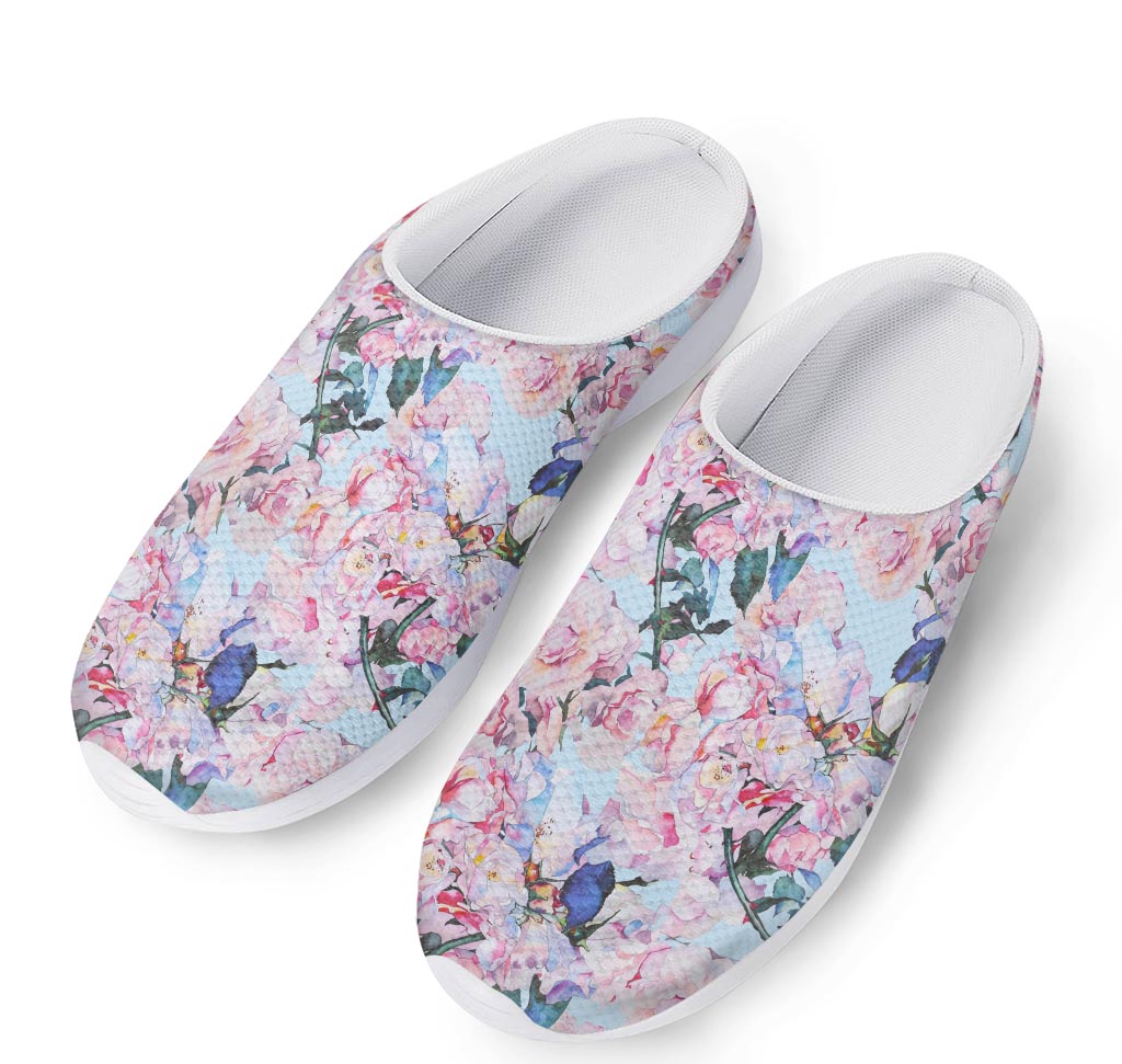 Blossom Floral Flower Pattern Print Mesh Casual Shoes