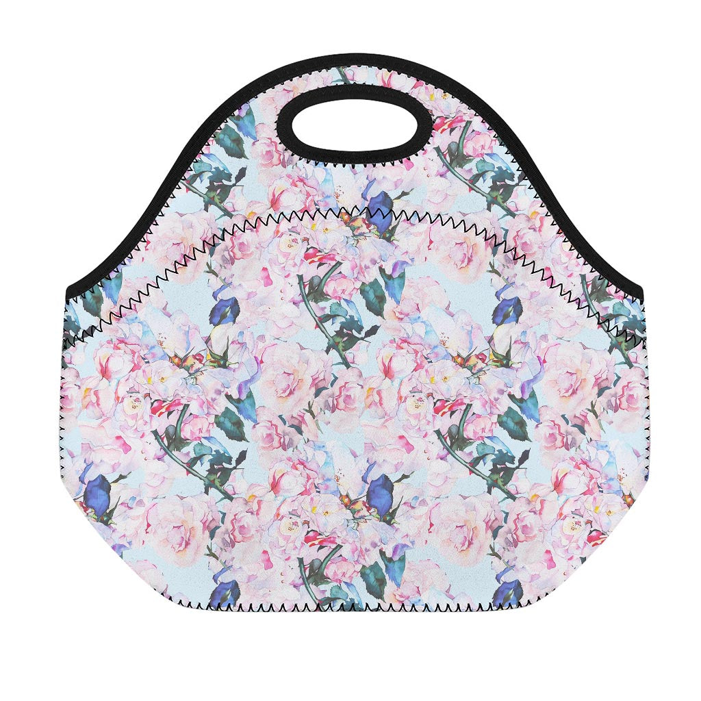 Blossom Floral Flower Pattern Print Neoprene Lunch Bag