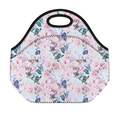 Blossom Floral Flower Pattern Print Neoprene Lunch Bag