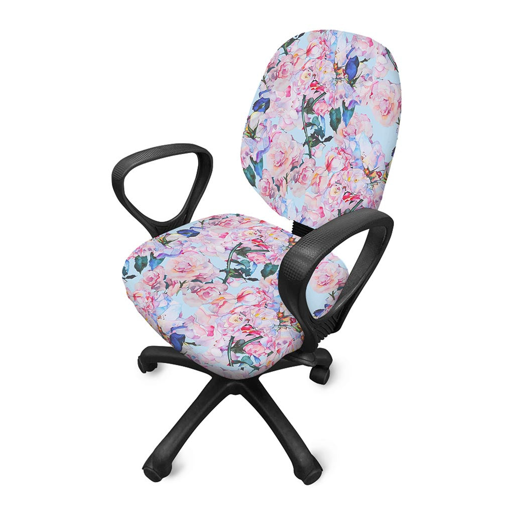 Blossom Floral Flower Pattern Print Office Chair Cover