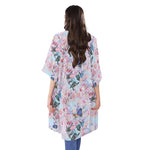 Blossom Floral Flower Pattern Print Open Front Beach Cover Up