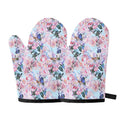 Blossom Floral Flower Pattern Print Oven Mitts