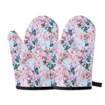 Blossom Floral Flower Pattern Print Oven Mitts