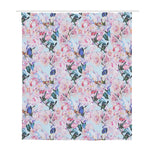 Blossom Floral Flower Pattern Print Polyester Shower Curtain