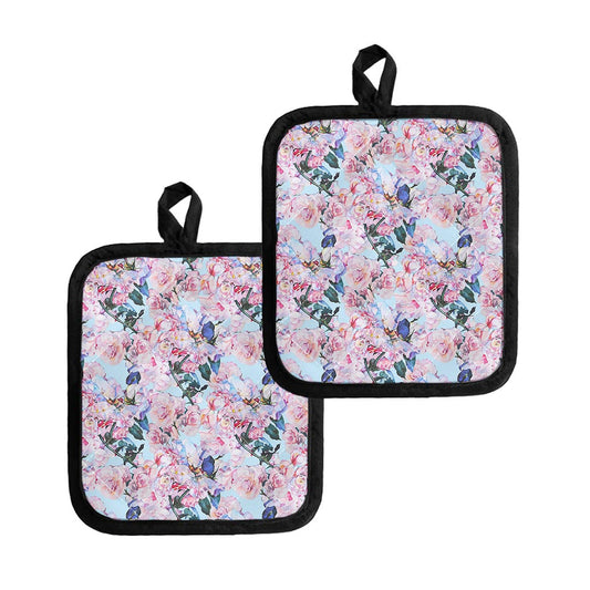 Blossom Floral Flower Pattern Print Pot Holders