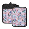 Blossom Floral Flower Pattern Print Pot Holders With Pocket