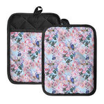 Blossom Floral Flower Pattern Print Pot Holders With Pocket