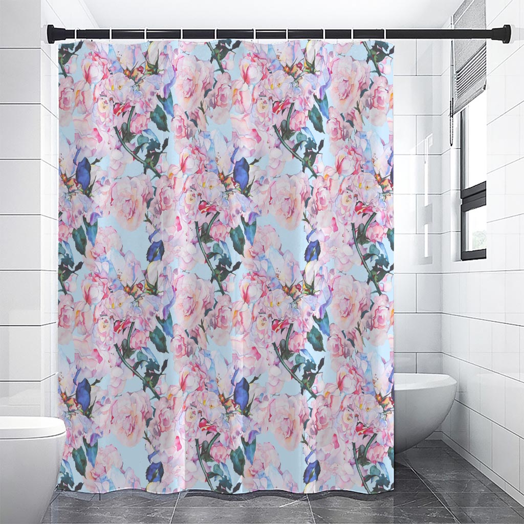 Blossom Floral Flower Pattern Print Premium Shower Curtain