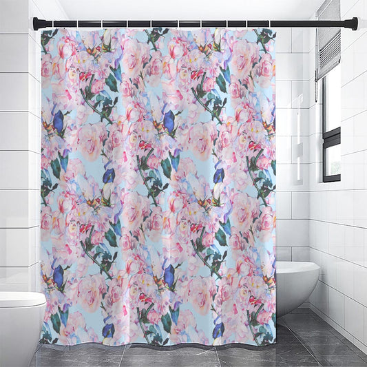 Blossom Floral Flower Pattern Print Premium Shower Curtain