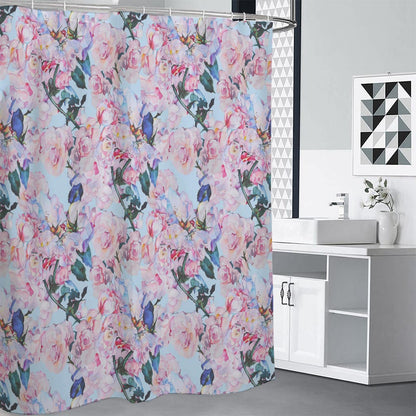 Blossom Floral Flower Pattern Print Premium Shower Curtain